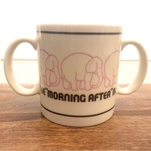 Vintage "Morning After" Two-Handled Elephant Mug